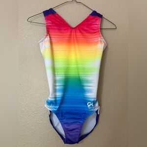 GK Elite Fierce Fade Rainbow Gymnastics Leotard Adult Small